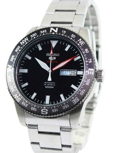 Seiko 5 Sports 24-Jewel, Automatic with Rotating Compass Bezel #SRP669K1