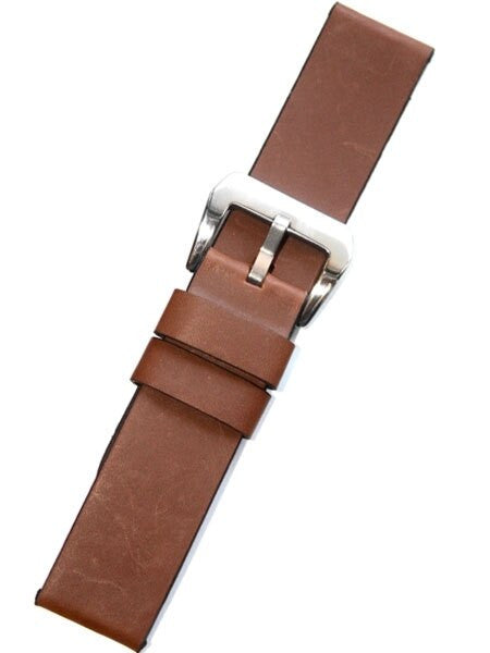 Panerai-Style Italian Vintage Brown Leather Watch Strap #DIY-38310