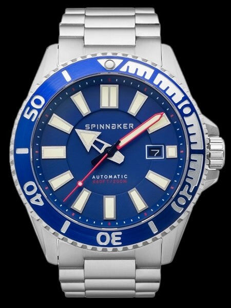 Spinnaker Automatic 200 Meter Dive Watch with Stainless Steel Bracelet #SP-5074-22