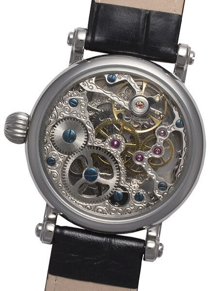 Rougois Dual Time Zone Skeleton Automatic Watch with Day/Night Moonphase #RG305SS