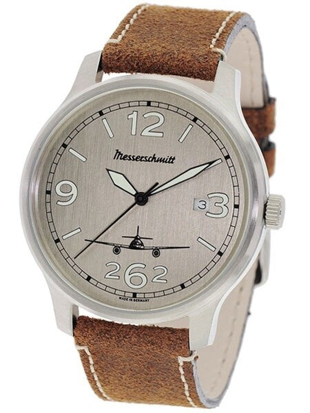 Messerschmitt 42mm Stainless Steel Case with Swiss Quartz Movement #ME42-ALU-L
