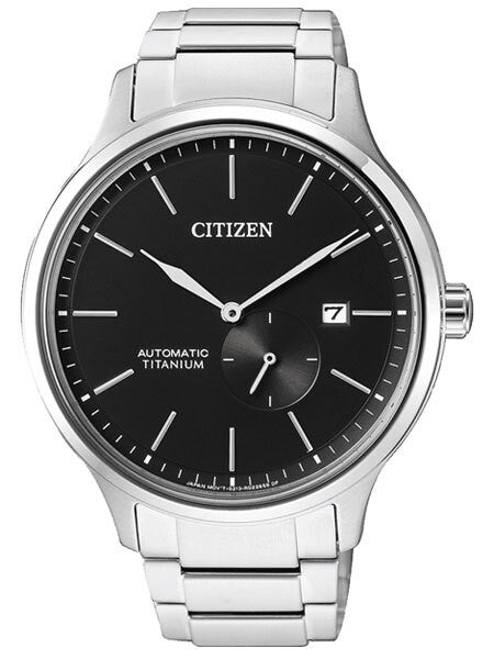 Citizen Automatic Titanium Watch with Titanium Bracelet and Black Dial #NJ0090-81E