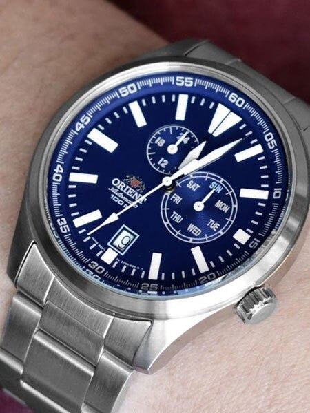 Orient 21-Jewel Automatic Field Watch with 24-Hour Sub-Dial #ET0N001D