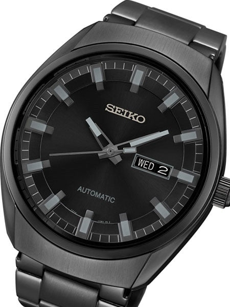 Seiko Recraft Series Automatic Watch with Black PVD 43.5mm Case and Bracelet #SNKN43