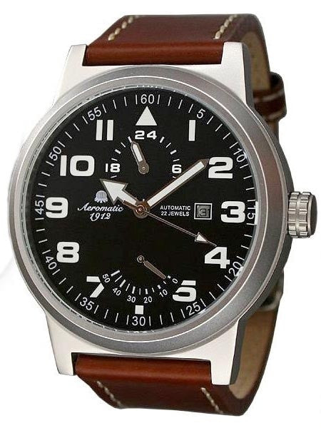 Aeromatic 1912 Automatic Watch with 24-hr Sub Dial and Power