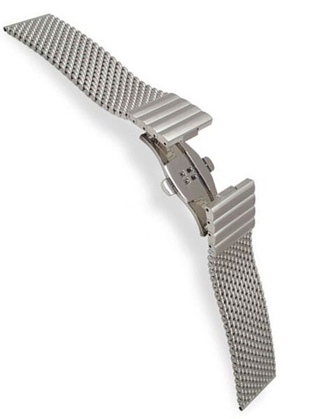 STAIB Satin Finish Mesh Bracelet #STEEL-2792-1192PBM-S (Straight End, 20mm)