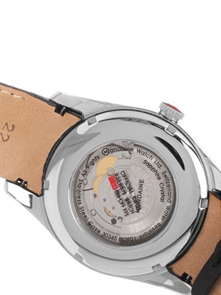 Mondaine Retro Swiss Automatic Watch with 42mm Case, Day and Date #A132-30345-11SBB
