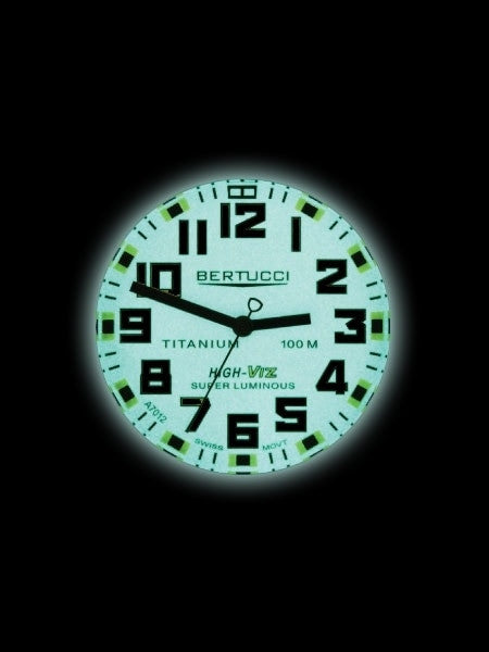 Bertucci A-4T High-Viz 44mm Titanium Watch with SuperLuminova Dial #13417