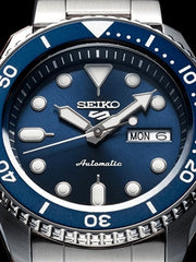Seiko 5 Sports 24-Jewel Automatic Watch with Blue Dial and SS Bracelet #SRPD51