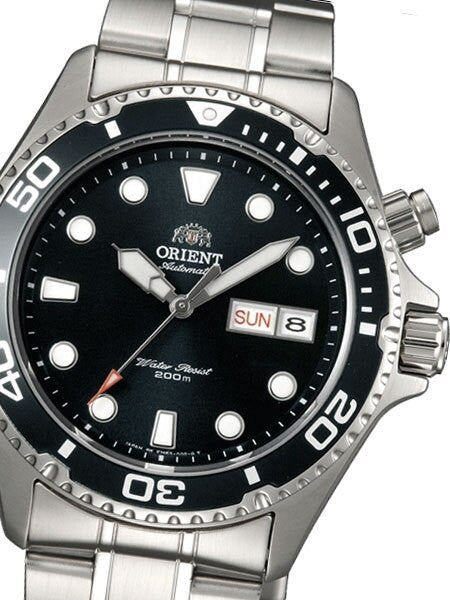Orient Black Ray 21-Jewel Automatic Dive Watch on a Bracelet #CEM65008B (Black Ray)