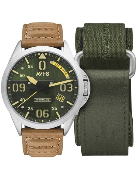 AVI-8 24-Jewel Automatic Bottisham Limited Edition P-51 Mustang #AV-4069-02