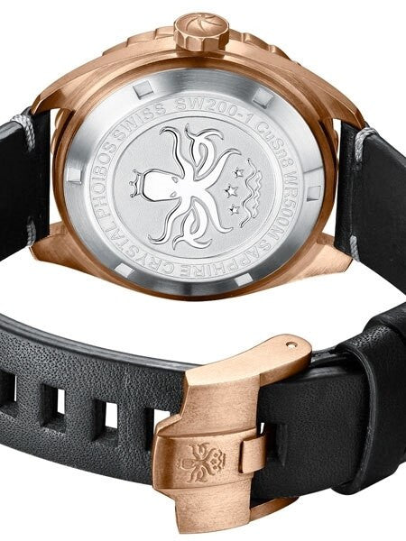 PHOIBOS Eagle Ray 500-Meter Swiss Automatic Dive Watch with Bronze Case, DD AR Sapphire Crystal #PY018D