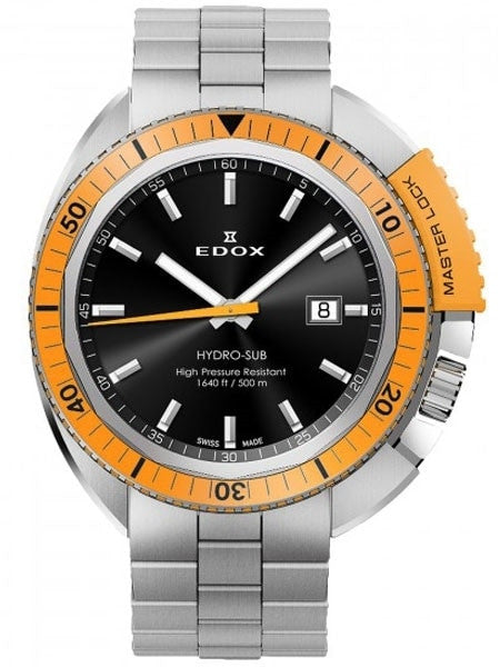 Edox Hydro-Sub Swiss Quartz Dive Watch with Edox MasterLock  #53200-3OM-NIN