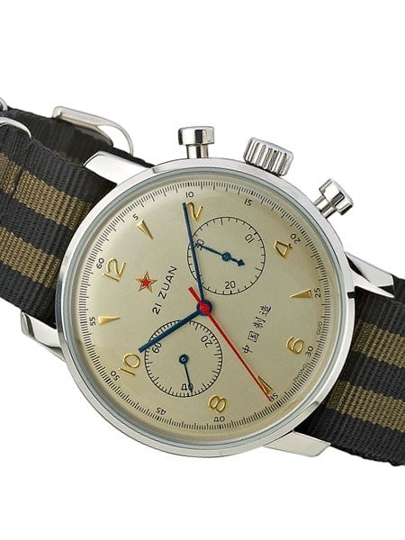Seagull 1963 Hand Wind Mechanical Chronograph with Goldtone Dial #6488-2901C