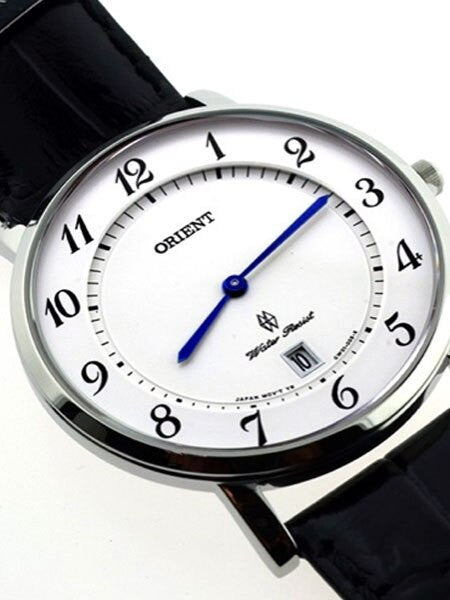 Orient Class Quartz Dress Watch with Sapphire Crystal and Elegant White Dial  #GW0100JW