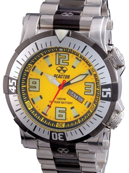 Reactor Poseidon SS 1000 Meter Dive Watch with SuperLuminova Illumination and Stainless Steel Case #55507