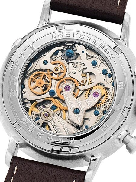 Red Star Hand Wind Mechanical Chronograph with Moonphase #7756G-D