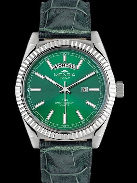 Mondia Madison Quartz Dress Watch with Green Dial #MI756SS-04GR-CP