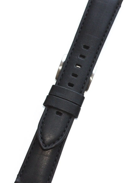 Horween Black Calfskin Leather with Stainless Steel Buckle #INS-HOR-ESX01