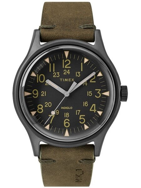 Timex 40mm MK1 Quartz Watch with Black Dial and INDIGLO Night-Light #TW2R97000VQ