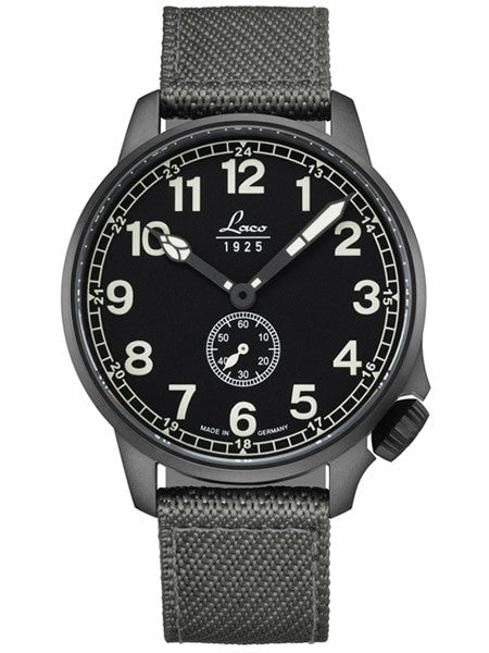 Laco JU-52 Type C Dial Automatic Pilot Watch with PVD Case and Sapphire Crystal #861908