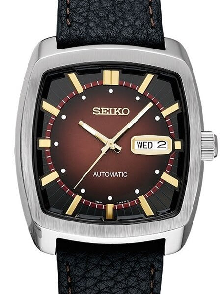 Seiko Recraft Series Automatic Watch with Stainless Steel Case, and Leather Strap #SNKP25