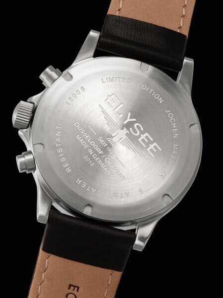 Elysee 44mm Paddock Quartz Chronograph Watch with Stopwatch and 12-hour Totalizer #18008