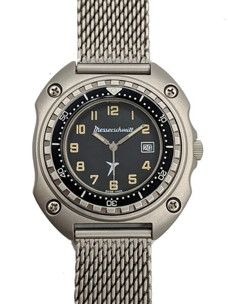 Messerschmitt 43mm Sand Blasted Case with Uni-Directional Bezel #ME2040-MIL