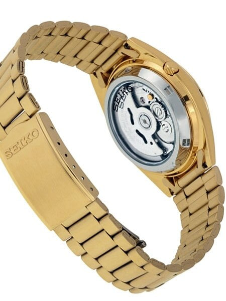 Seiko 5 Automatic Watch with Goldtone Case and Bracelet #SNXL72