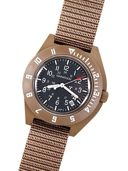 Marathon Swiss Made Quartz Military Navigator Watch with Tritium Illumination #WW194013DT-NGM