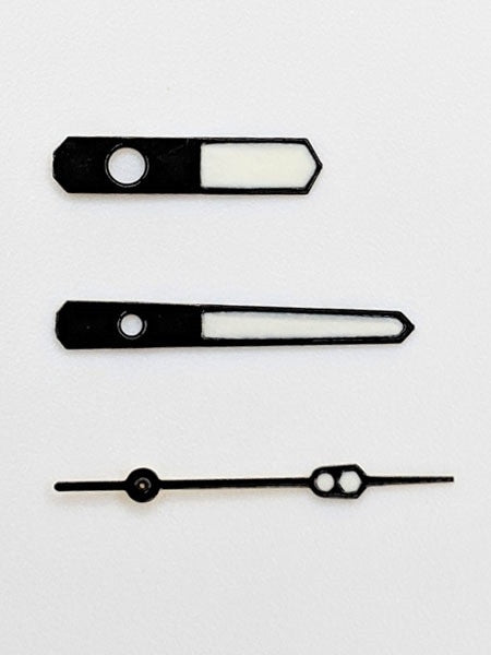 Black MM Style Luminous Watch Hands For Seiko SKX007, SNZF17, SNZH55, SNK809, etc. Watches #H02-05
