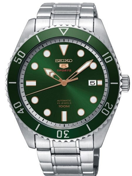 Seiko 44mm Sports 5, 4R35 Automatic Watch with Date Window #SRPB93K1