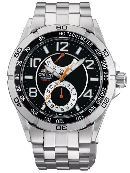Planet Orient 21-Jewel Automatic with Power Reserve and Stainless Steel Bracelet #FM00001B