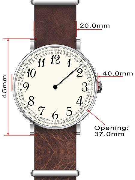 Red Star Solo, Hand Wind Mechanical Watch with Thick Dome Crystal #7982G-C