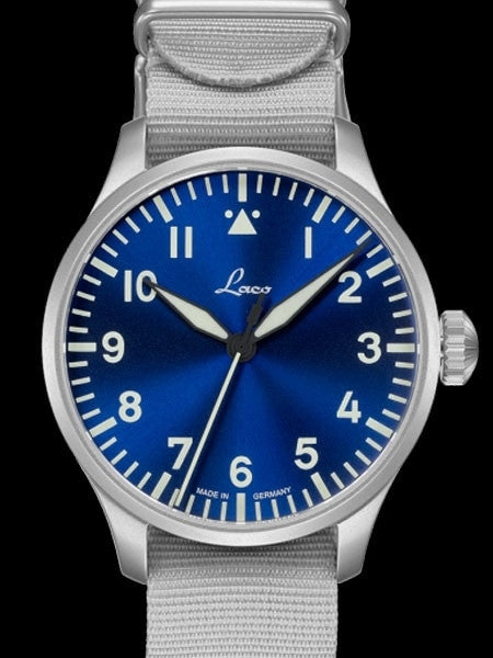 Laco 42mm Augsburg Blaue Stunde Automatic Pilot Watch with Sapphire Crystal #862100