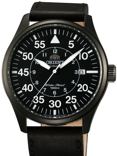 Scratch and Dent - Orient 21-Jewel Automatic Aviator Flight Watch with Black Leather Strap #ER2A001B-SND1