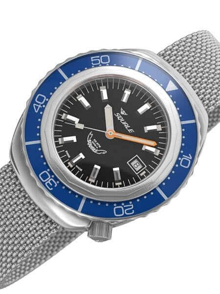 Squale 1000 meter Professional Swiss Automatic Dive watch with Sapphire Crystal #2002BL-S
