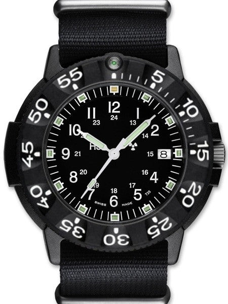 Traser Code Green Watch with Green Tritium Illumination and Black Nylon Strap #106105