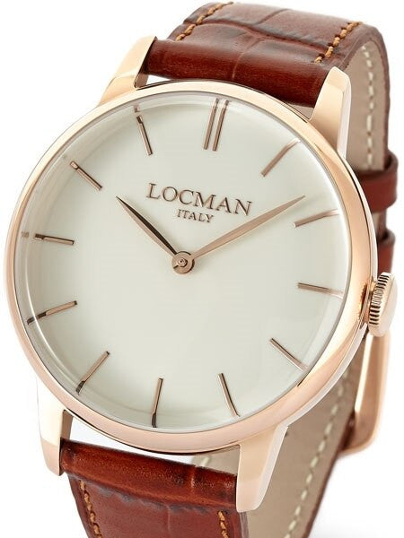 Locman 1960's Collection Elegant Quartz Dress Watch with 41mm Case #0251V10-RGAVRGPN