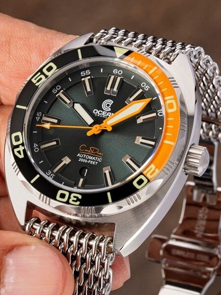 Ocean Crawler Core Diver Swiss Automatic Watch with AR Sapphire Crystal #CD-523