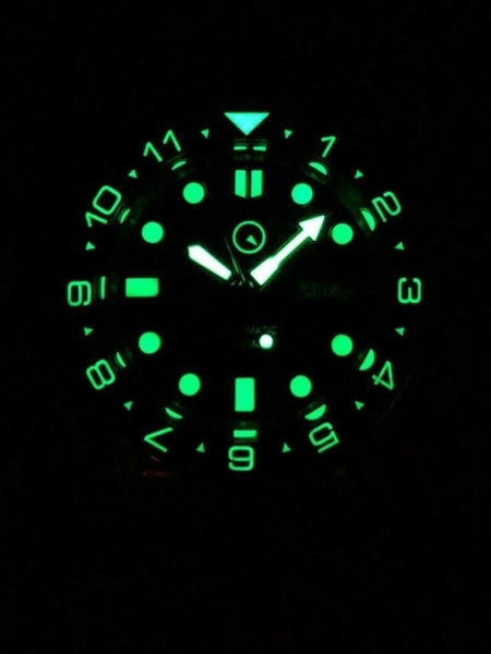 Islander Automatic Dive Watch with Solid-Link Bracelet, AR Sapphire Crystal, Dual-Time Luminous Ceramic Bezel Insert #ISL-01