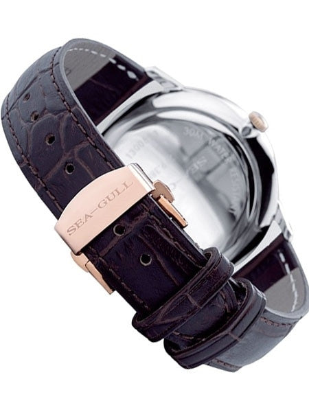 Sea-Gull 39mm Hand Wind Rose Goldtone Dress Watch with Sapphire Crystal #219.388