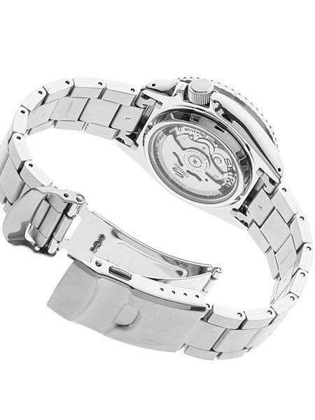 Seiko 5 Sports 24-Jewel Automatic Watch with Black Dial and SS Bracelet #SRPD57