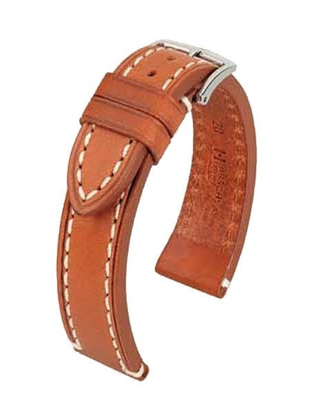 Hirsch Liberty One Piece Gold Brown Calf Leather Watch Strap #109002-70