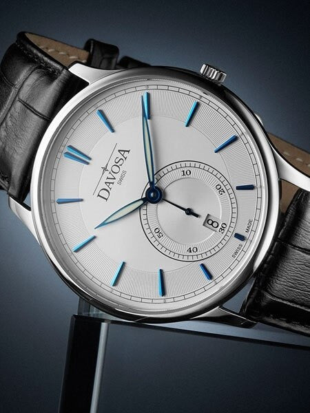 Davosa Flatline Quartz Watch with a 60 Second Sub-Dial and a White Dial #16248315