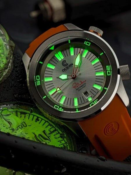 Ocean Crawler 600-Meter Paladino WaveMaker Swiss Automatic Dive Watch with Inner Rotating Bezel #1335