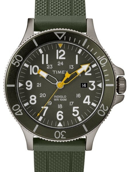 Timex 43mm Allied Coastline Quartz Watch with Green Dial and