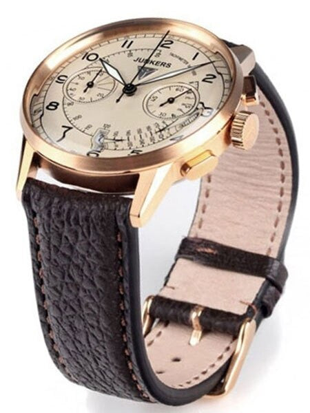 Junkers G38 Beige Dial, Quartz Chronograph with 60-Minute Timer #6972-1