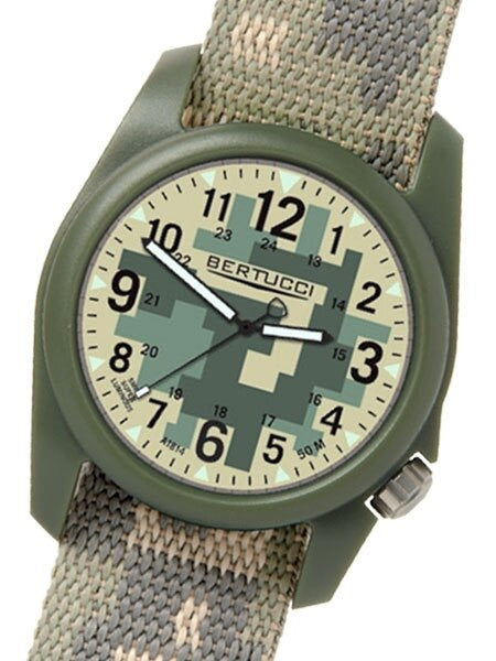 Bertucci DX3 Field Resin Watch, Camouflage Nylon Strap, Digicam Camouflage Dial - 11030