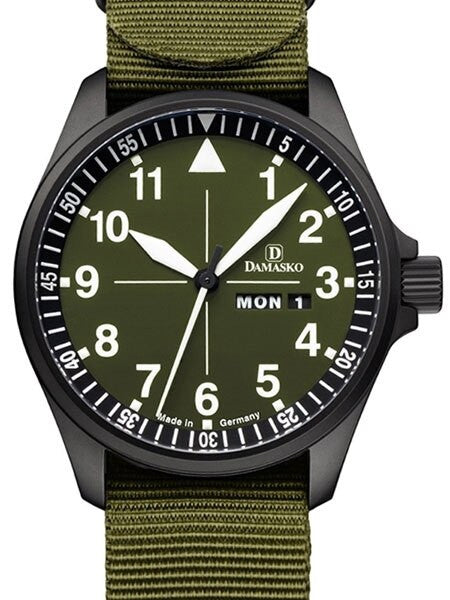 Damasko Swiss ETA Automatic with a 42mm Black Ion Case, Green Dial #DH3.0Black